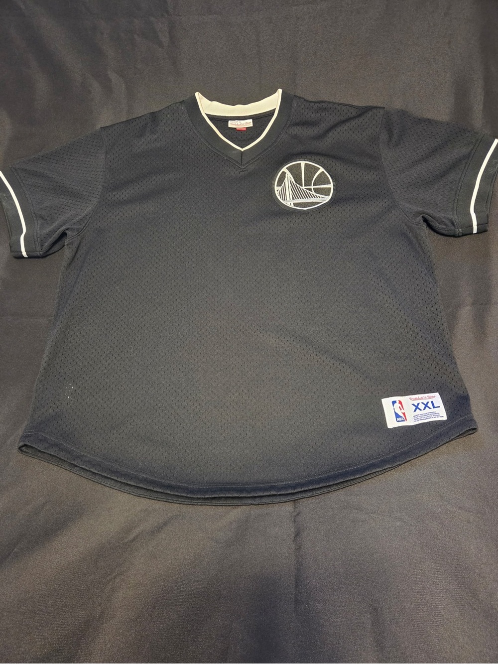 Mitchell & Ness Black Mesh Golden State Warriors Jersey